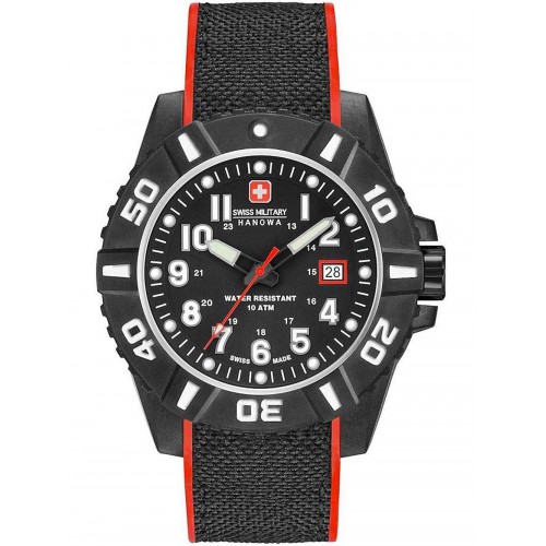 Swiss Military Hanowa 06-4309.17.007.04 Black Carbon men`s 44mm 10ATM