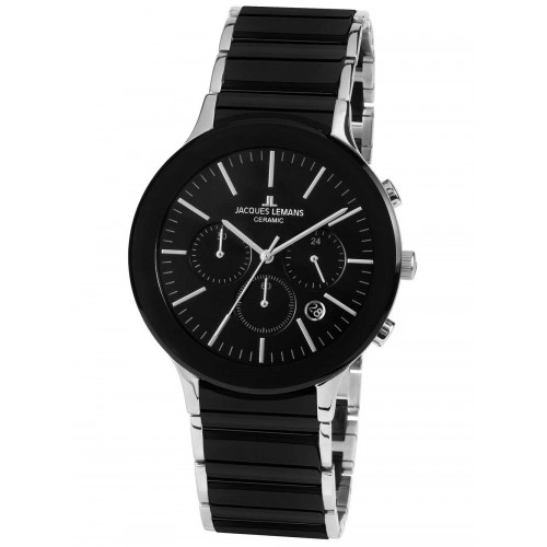 Jacques Lemans 1-1854C Dublin ceramic chrono mens 42mm 5ATM