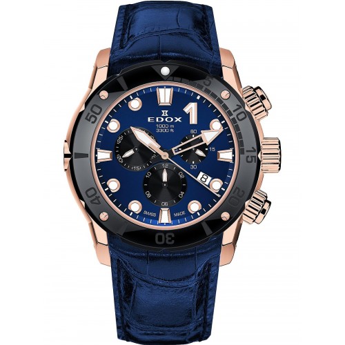 Edox 10242-TINR-BUIRN CO-1 chronograph 45mm 100ATM