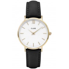 CLUSE Minuit Amour Boxed Gold Black Leather Strap CLG001