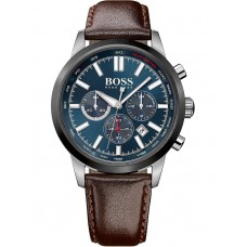 Hugo Boss Racing Chronograph Stainless Steel Leather Strap 1513187