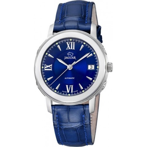 Jaguar Swiss Made Sapphire Blue Leather Strap J950/2
