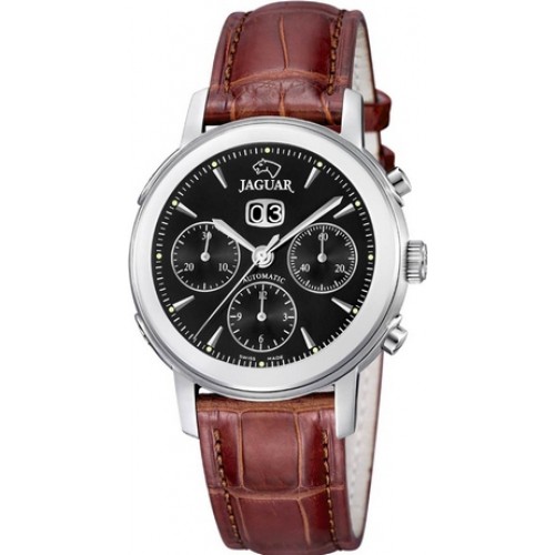 Jaguar Swiss Made Sapphire automatic Chrono Brown Leather Strap J942/3