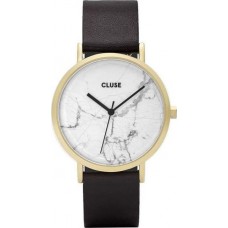 CLUSE La Roche Gold Black Leather Strap CL40003