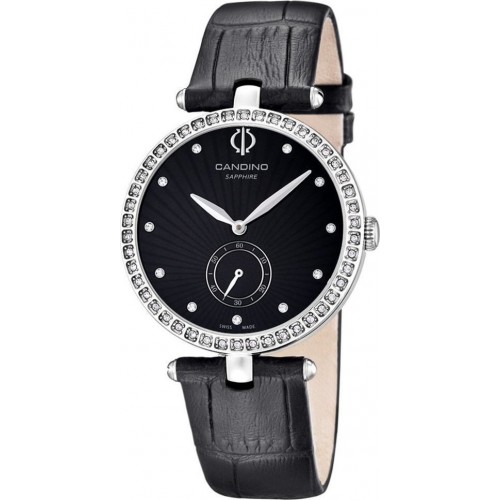 CANDINO Crystals Black Leather Strap C4563/2