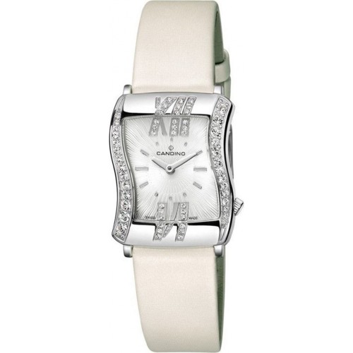 CANDINO C4424/1 CANDINO Ladies Crystals White Leather Bracelet