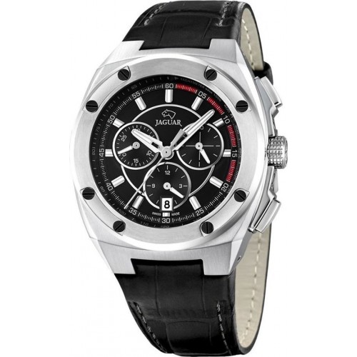 JAGUAR J806/4 JAGUAR Acamar Chronograph Black Leather Strap