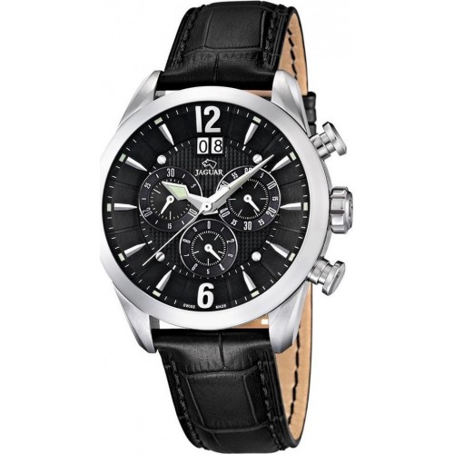 JAGUAR J661/4 JAGUAR Acamar Chronograph Black Leather Strap