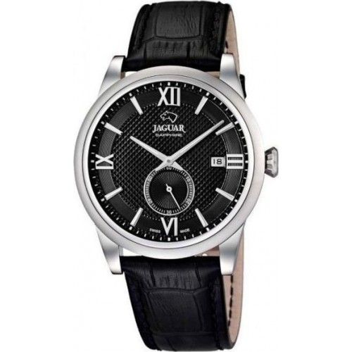 JAGUAR J662/8 JAGUAR Gents Black Leather Strap