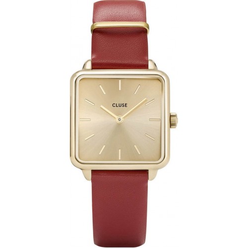 CLUSE La Garconne Gold Brown Leather Strap CL60009