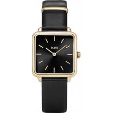 CLUSE La Garconne Gold Black Leather Strap CL60008