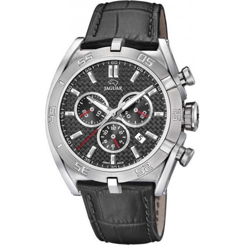 JAGUAR J857/3 JAGUAR Gents Chronograph Grey Leather Strap