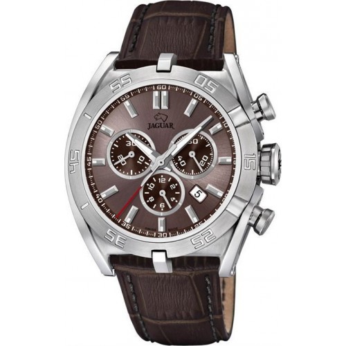 JAGUAR J857/6 JAGUAR Gents Chronograph Brown Leather Strap