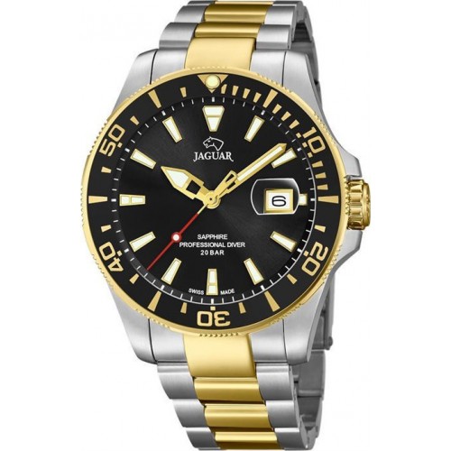 JAGUAR J863/2 JAGUAR Professional Diver Two Tone Stainless Steel Bracele