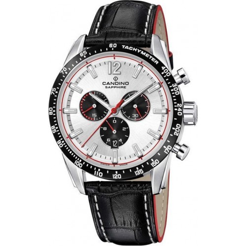 CANDINO C4681/1 CANDINO Gents Chronograph Black Leather Bracelet