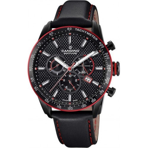 CANDINO C4683/3 CANDINO Gents Chronograph Black Leather Bracelet
