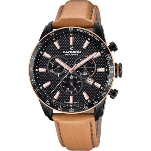 CANDINO C4683/1 CANDINO Gents Chronograph Brown Leather Bracelet CANDINO C4683/1 CANDINO Gents Chronograph Brown Leather Bracelet