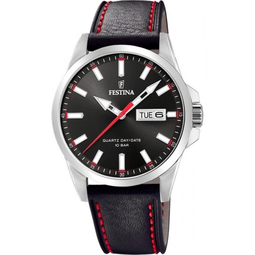 FESTINA Black Leather Strap F20358/4