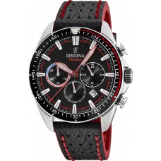 FESTINA Black Leather Chronograph F20377/6