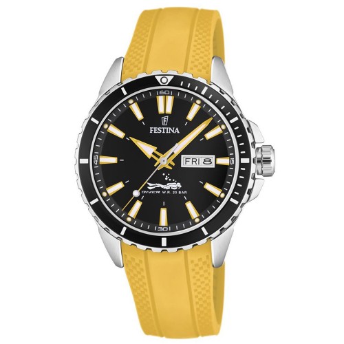 FESTINA Divers Yellow Rubber Strap F20378/4