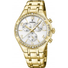 FESTINA Crystals Gold Stainless Steel Chronograph F20395/1