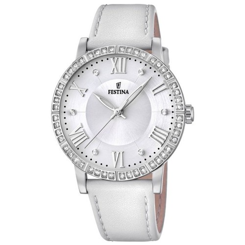 FESTINA Crystals White Leather Strap F20412/1