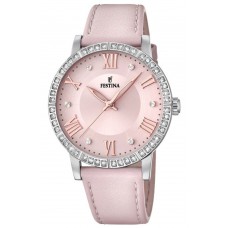 FESTINA Crystals Pink Leather Strap F20412/2