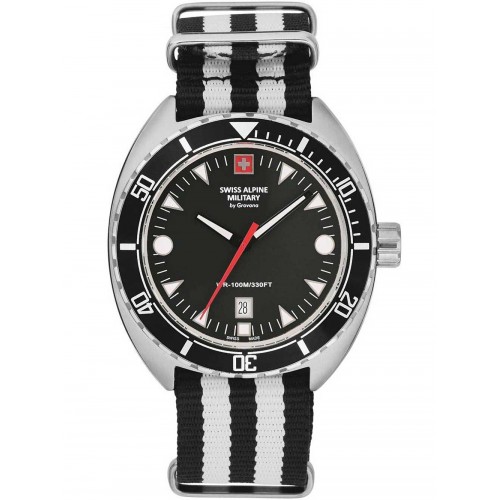 Swiss Alpine Military 7066.1637 turtle men`s 44mm 10ATM