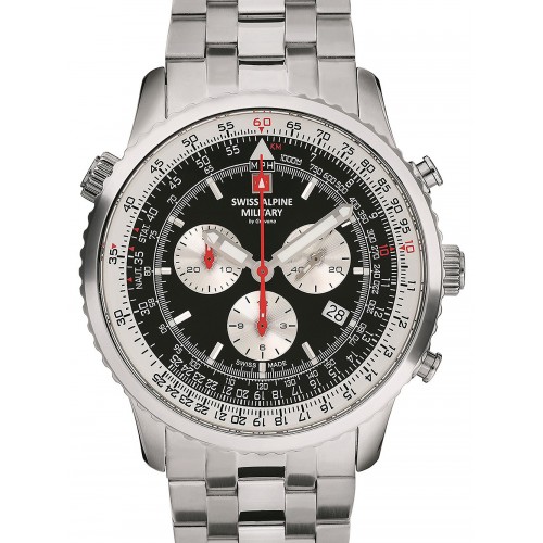 Swiss Alpine Military 7078.9137 chrono men`s 42mm 10ATM