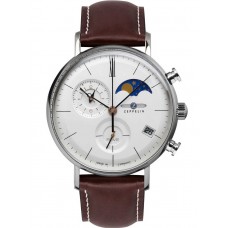 Zeppelin 7198-4 Rome moon phase chrono 41mm 5ATM