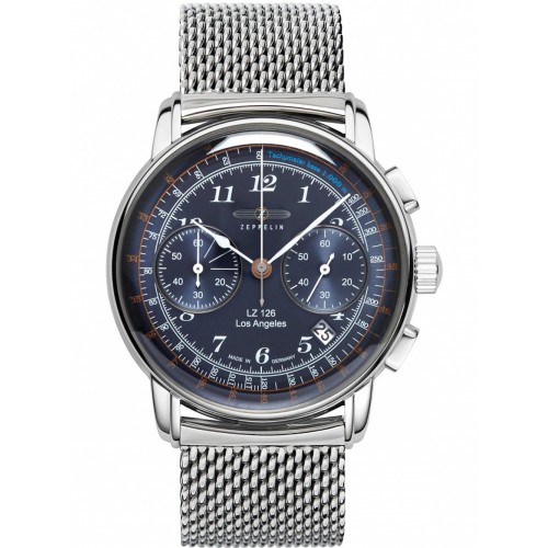 Zeppelin 7614M-3 LZ126 Los Angeles chronograph 43mm 5ATM