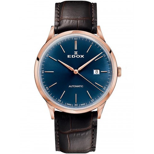 Edox 80106-37RC-BUIR Les Vauberts automatic 42mm 5ATM