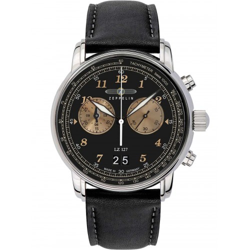 Zeppelin 8684-2 Graf Zeppelin LZ127 big-date chrono 41mm 5ATM