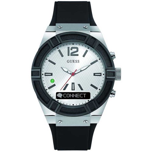GUESS CONNECT Black Rubber Strap C0001G4