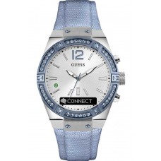 GUESS CONNECT Light Blue Leather Strap C0002M5