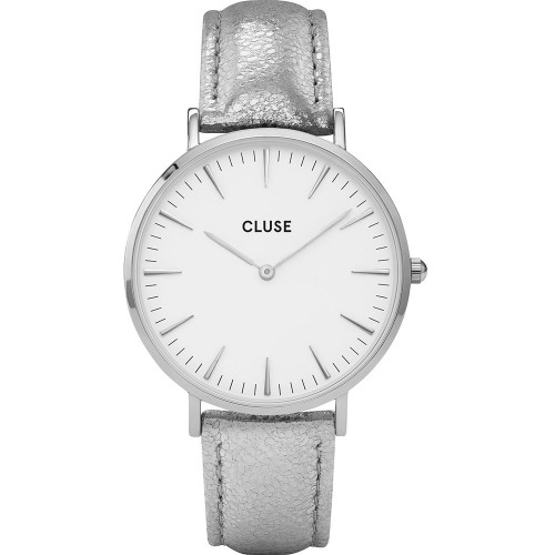 CLUSE La Boheme Silver Leather Strap CL18233