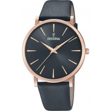 FESTINA Black Leather Strap F20373/2