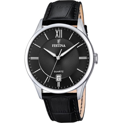 FESTINA Black Leather Chronograph F20426/3