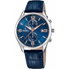 FESTINA Timeless Blue Leather Chronograph F6855/6