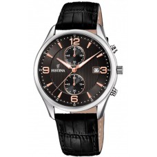 FESTINA Timeless Black Leather Chronograph F6855/7