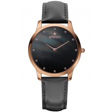 GREGIO Nora Black Leather Strap GR123083
