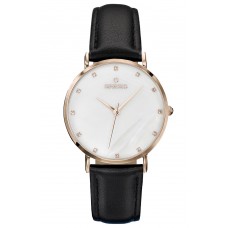 GREGIO Vivian Black Leather Strap GR124082