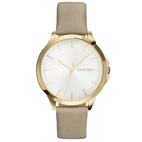 GREGIO Rosebery Grey Leather Strap GR150070