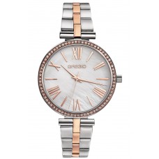 GREGIO Gisele Crystals Two Tone Stainless Steel Bracelet GR190040