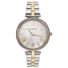 GREGIO Gisele Crystals Two Tone Stainless Steel Bracelet GR190050