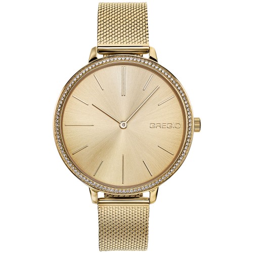 GREGIO Alisa Crystals Gold Stainless Steel Bracelet GR200020