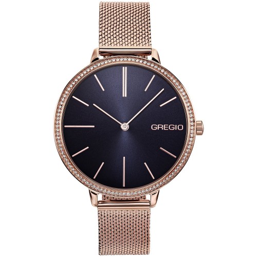 GREGIO Alisa Crystals Rose Gold Stainless Steel Bracelet GR200031