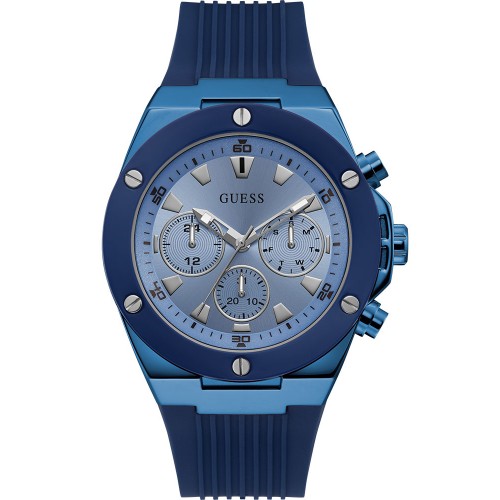 GUESS Blue Rubber Strap GW0057G3