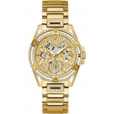 GUESS Queen Crystals Gold Stainless Steel Multifunction GW0464L2