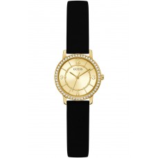 GUESS Melody Crystals Black Leather Strap GW0469L3